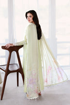02-Piece Embroidered Lawn Suit With Silk Dupatta | Ready To Wear