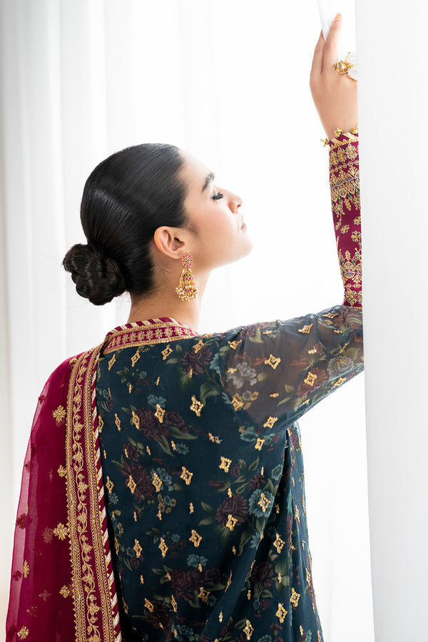 3-Piece High-Quality Soft Chiffon Stitched Suit