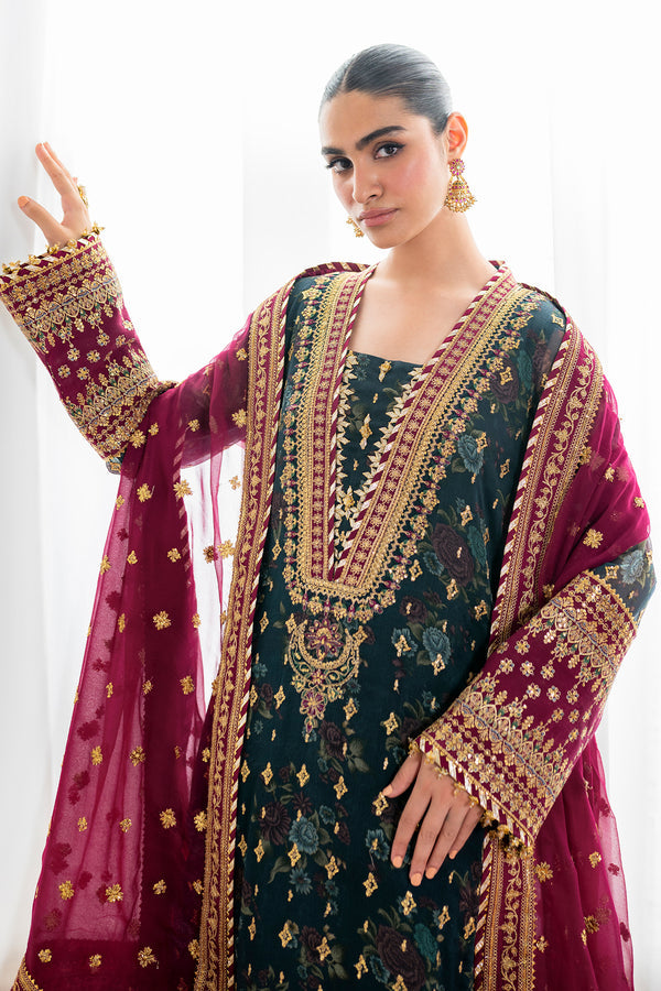 3-Piece High-Quality Soft Chiffon Stitched Suit