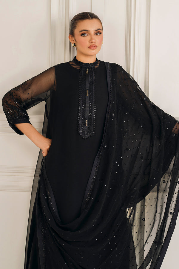 3  Piece Stitched  Chiffon Suit - Ready to Wear