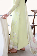 02-Piece Embroidered Lawn Suit With Silk Dupatta | Ready To Wear