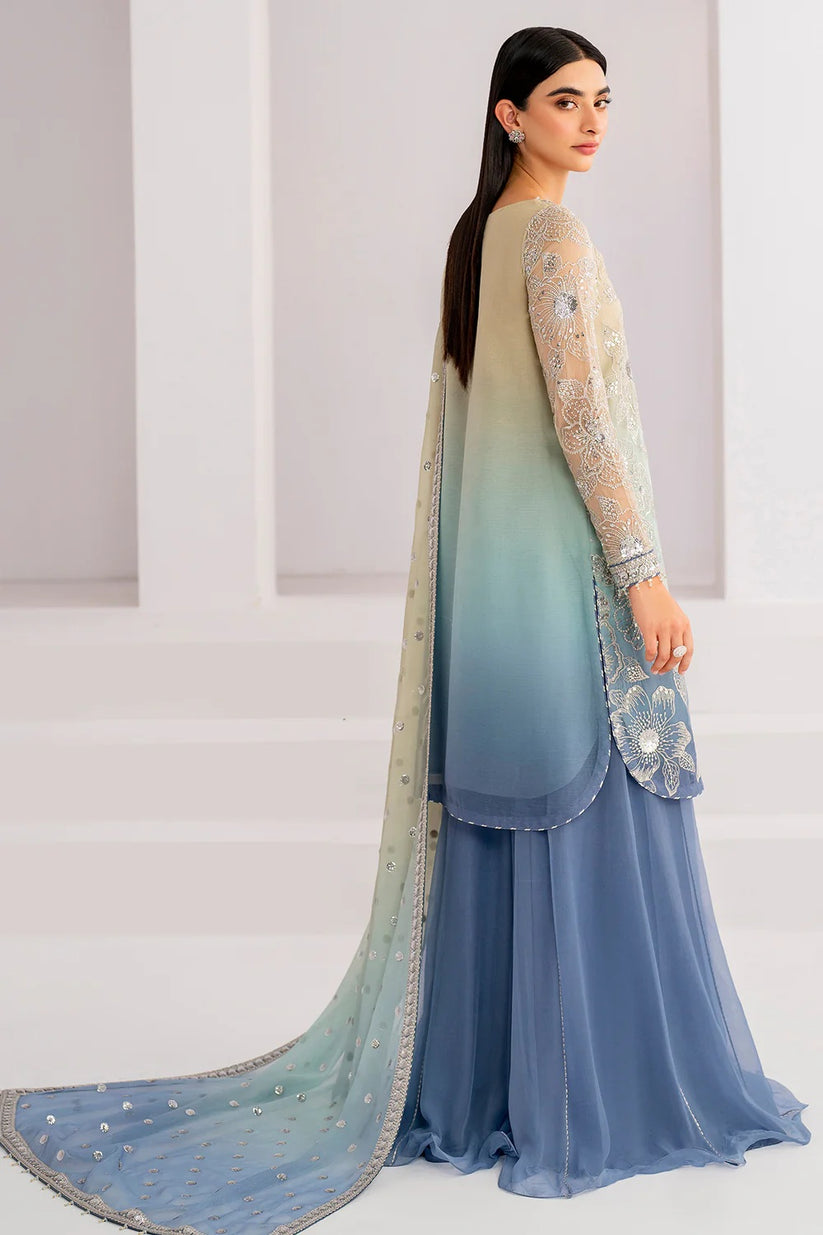 Jazmin stitched Chiffon Suit with Malai Trouser