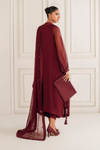 3  Piece Stitched  Chiffon Suit - Ready to Wear