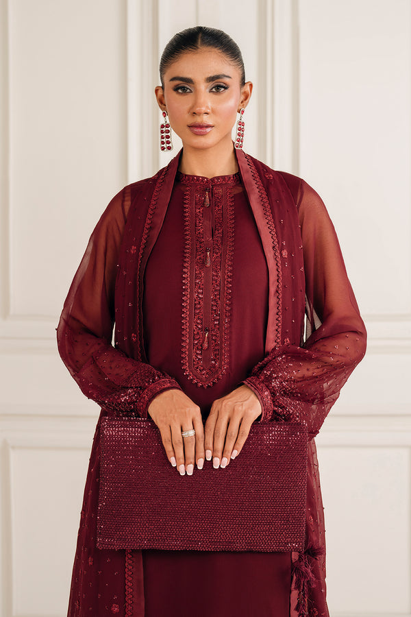 3  Piece Stitched  Chiffon Suit - Ready to Wear