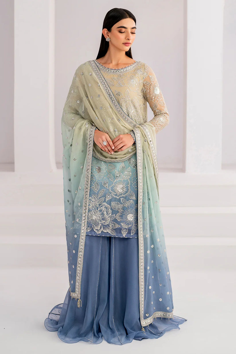 Jazmin stitched Chiffon Suit with Malai Trouser