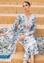 Lawn 3-Piece Suit with Khadi Net Dupatta