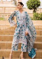 Lawn 3-Piece Suit with Khadi Net Dupatta