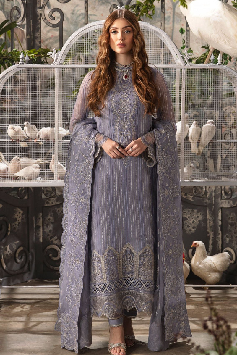 Afrozeh La Fuchsia Luxury Embroidered Formal Dress