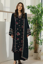 03-Piece Embroidered Lawn Suit With Chiffon Dupatta | Ready To Wear