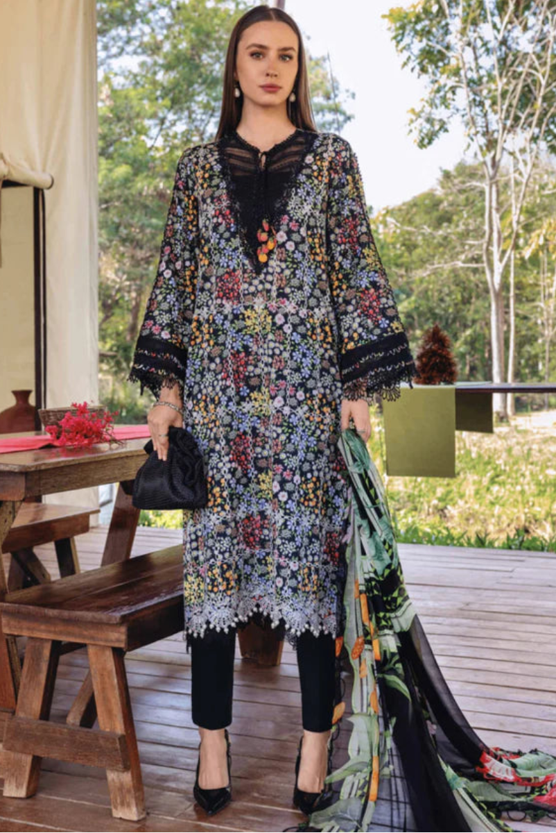 03-Piece Printed Lawn Suit - Ready To Wear