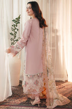 03-Piece  Embroidered Lawn Suit With Soft Silk Digital Printed Dupatta