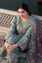 03-Piece Embroidered Chiffon Suit With Net Dupatta | Ready To Wear