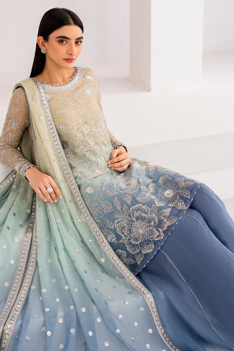 Jazmin stitched Chiffon Suit with Malai Trouser