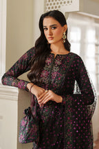 03-Piece Embroidered Printed Lawn With Embroidered Chiffon Dupatta - Ready To Wear