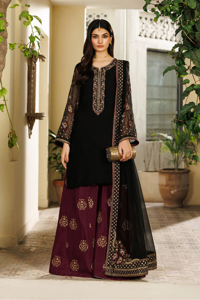 03-Piece Chiffon Suit With Embroidery | Ready To Wear