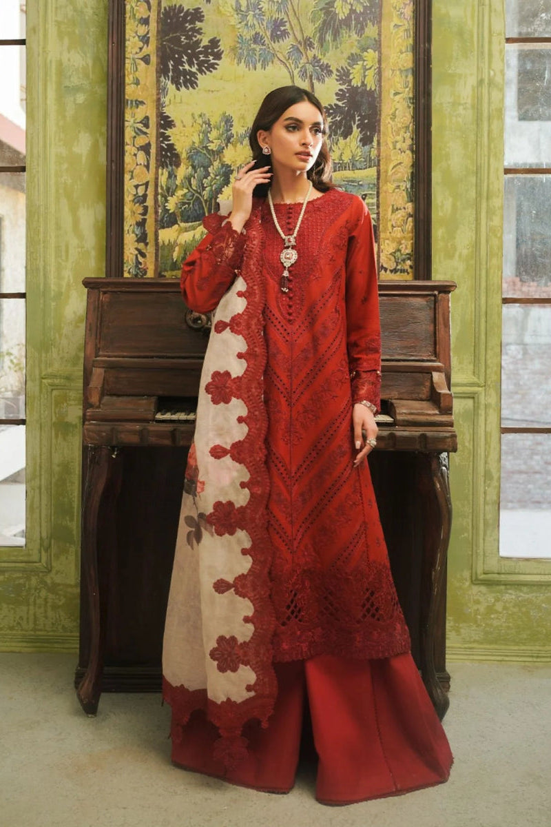 03-Piece Law Suit With Heavy Chikankari Embroidery | Ready To Wear