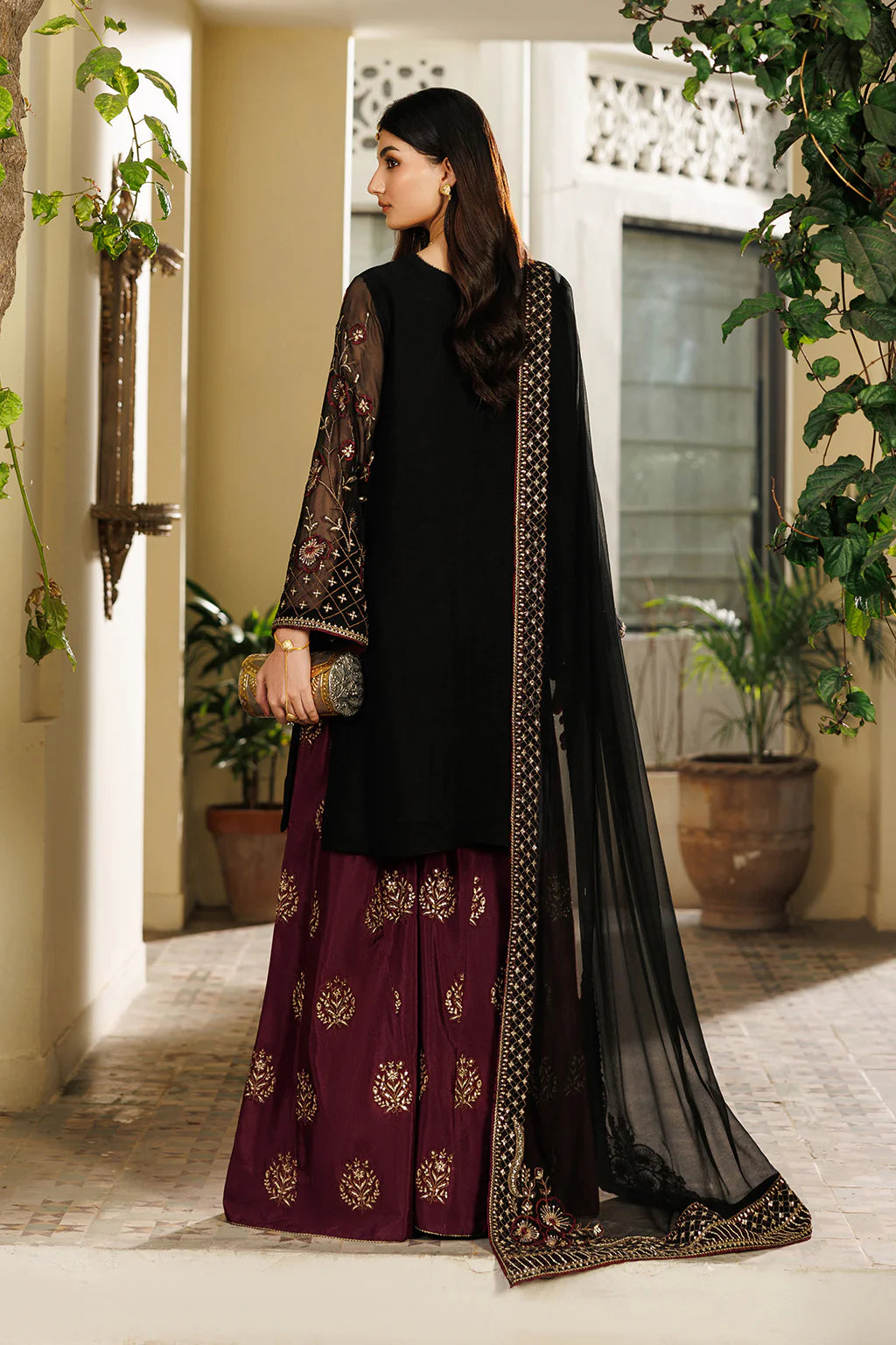 03-Piece Chiffon Suit With Embroidery | Ready To Wear
