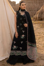 03-Piece Embroidered Lawn Suit With Organza Dupatta | Ready To Wear