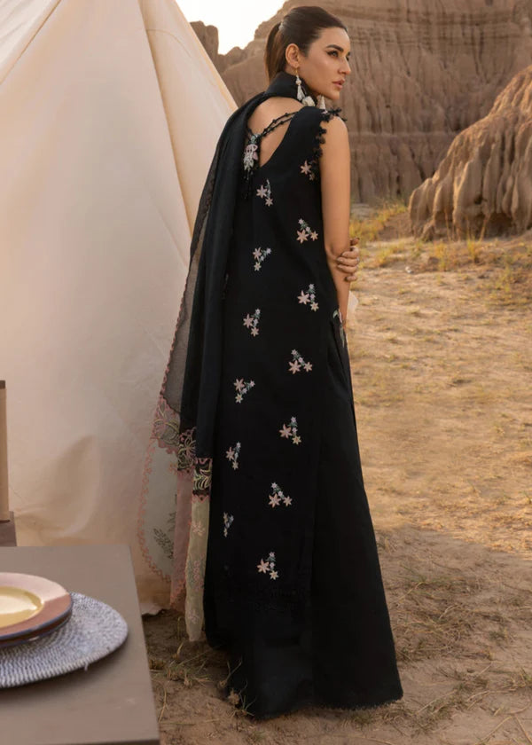 03-Piece Embroidered Lawn Suit With Organza Dupatta | Ready To Wear