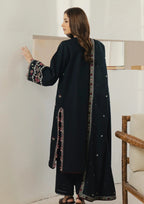 03-Piece Embroidered Lawn Suit With Chiffon Dupatta | Ready To Wear