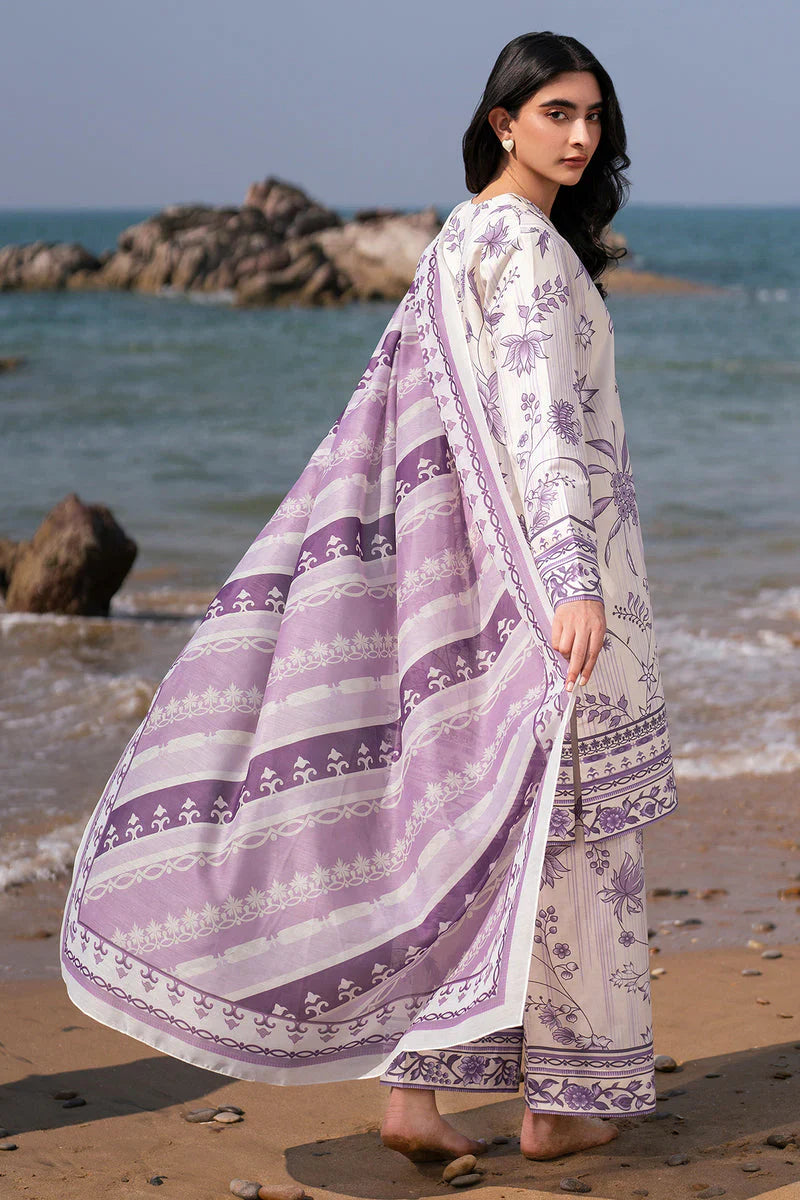 03-Piece Printed Lawn Suit - Ready To Wear