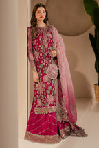 03-Piece Chiffon Embroidered Stitched Suit