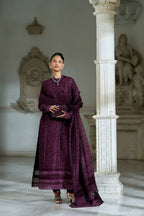 03-Piece Embroidered Lawn Suit With Organza Dupatta | Ready To Wear