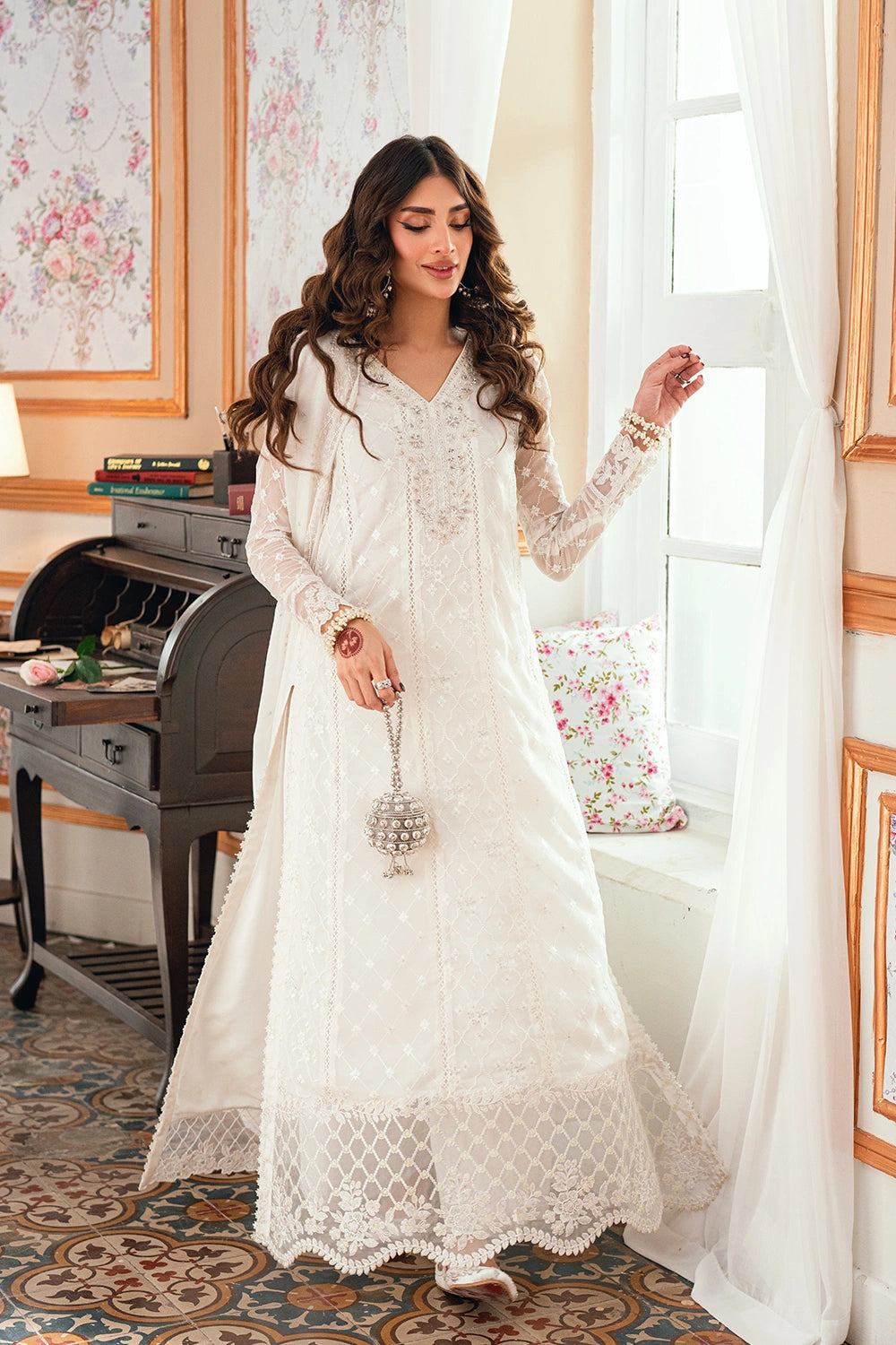 03-Piece Chiffon Suit With Embroidery | Ready To Wear