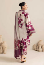 Magenta Bloom: Digital Printed Lawn Ensemble - Ready To Wear