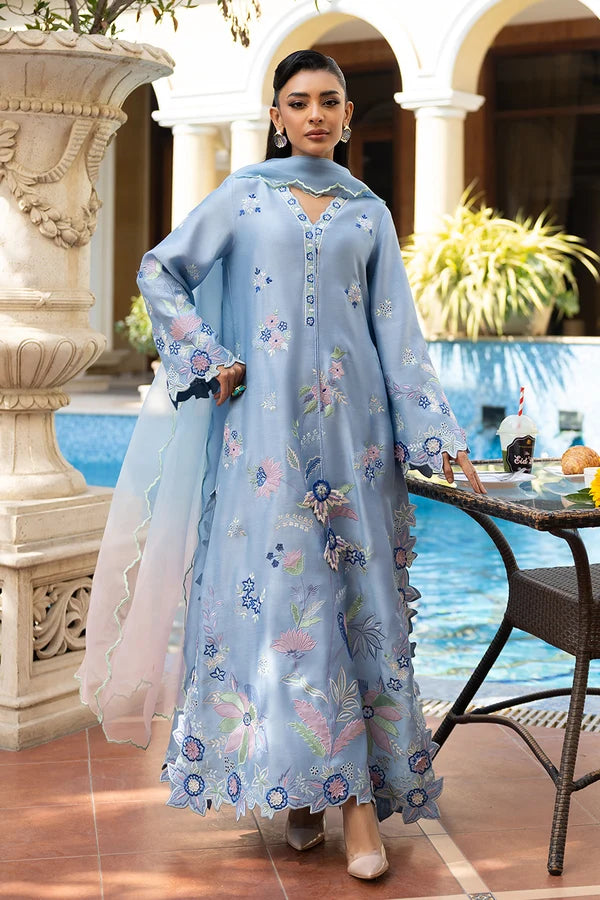 03-Piece Shamooz SIlk Suit With Organza Dupatta | Ready To Wear