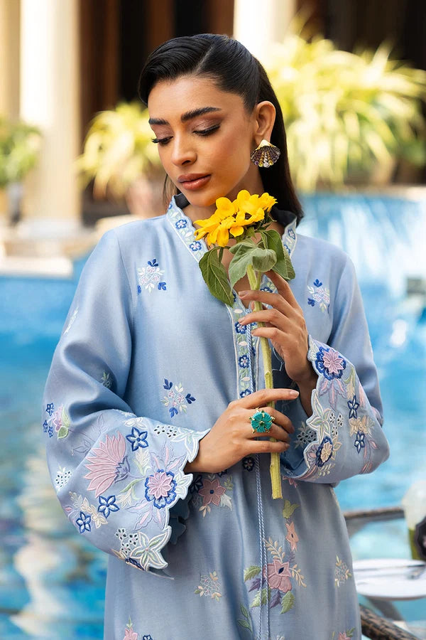 03-Piece Shamooz SIlk Suit With Organza Dupatta | Ready To Wear