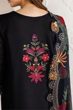 Midnight Bloom - Embroidered Chiffon Suit | Ready To Wear