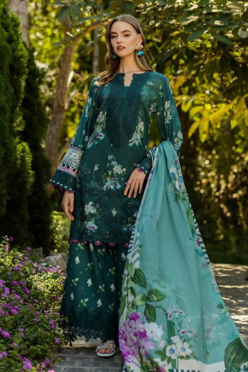 DIGITAL PRINTED WITH CHICKENKARI LAWN & EMBROIDERED WORK | 3-PIECE SUIT