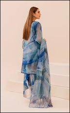 3 Piece Stitched Organza Suit - Ready to Wear