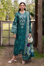 03-Piece Printed Lawn Suit With Embroidery | Ready To Wear