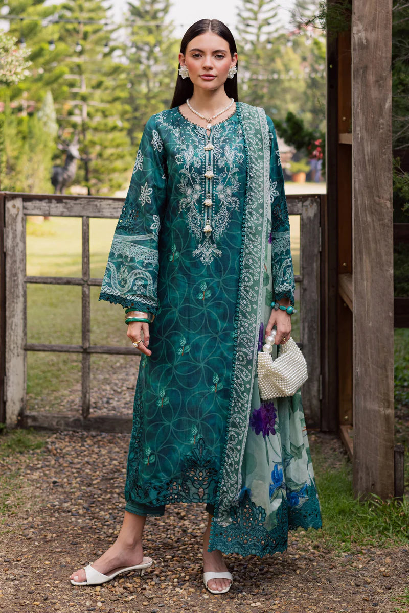 03-Piece Printed Lawn Suit With Embroidery | Ready To Wear