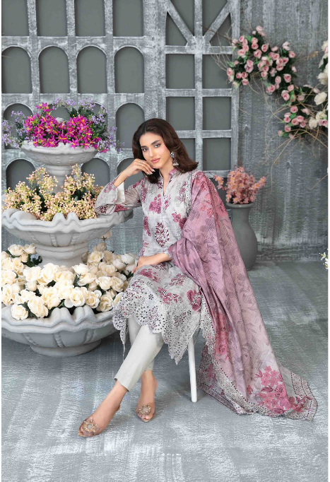 Luxury Embroidered Lawn Suit Ready To Wear