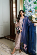 03-Piece Shamoz Silk With Embroidery - Ready To Wear