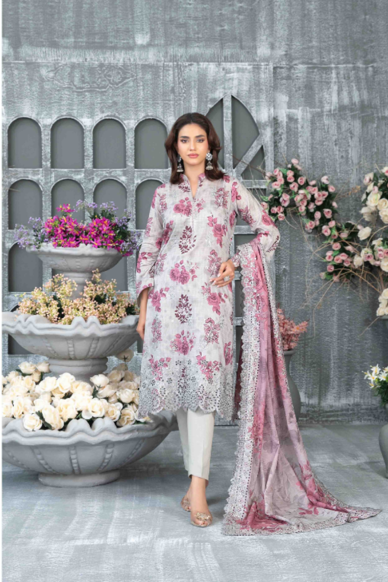 Luxury Embroidered Lawn Suit Ready To Wear