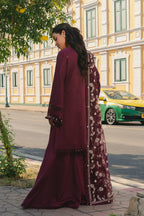 03-Piece Embroidered Lawn Suit With Net Dupatta | Ready To Wear