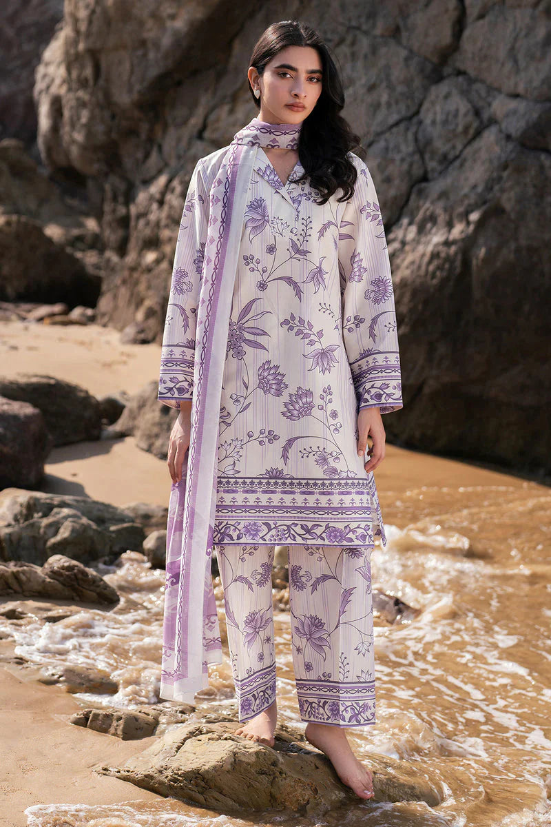 03-Piece Printed Lawn Suit - Ready To Wear