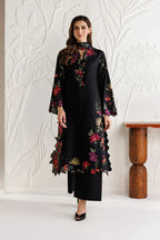 Midnight Bloom - Embroidered Chiffon Suit | Ready To Wear