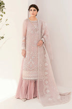 The Tea Rose Elegance: Heavy Sequin Embroidered Organza Suit | Ready To Wear