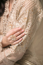 03-Piece Embroidered Organza Suit With Net Dupatta | Ready To Wear