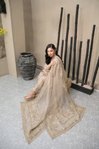 03-Piece Embroidered Organza Suit With Net Dupatta | Ready To Wear