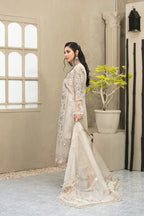 03-Piece Embroidered Organza Suit With Net Dupatta | Ready To Wear