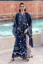 03-Piece Embroidered Lawn Suit Net Dupatta | Ready To Wear