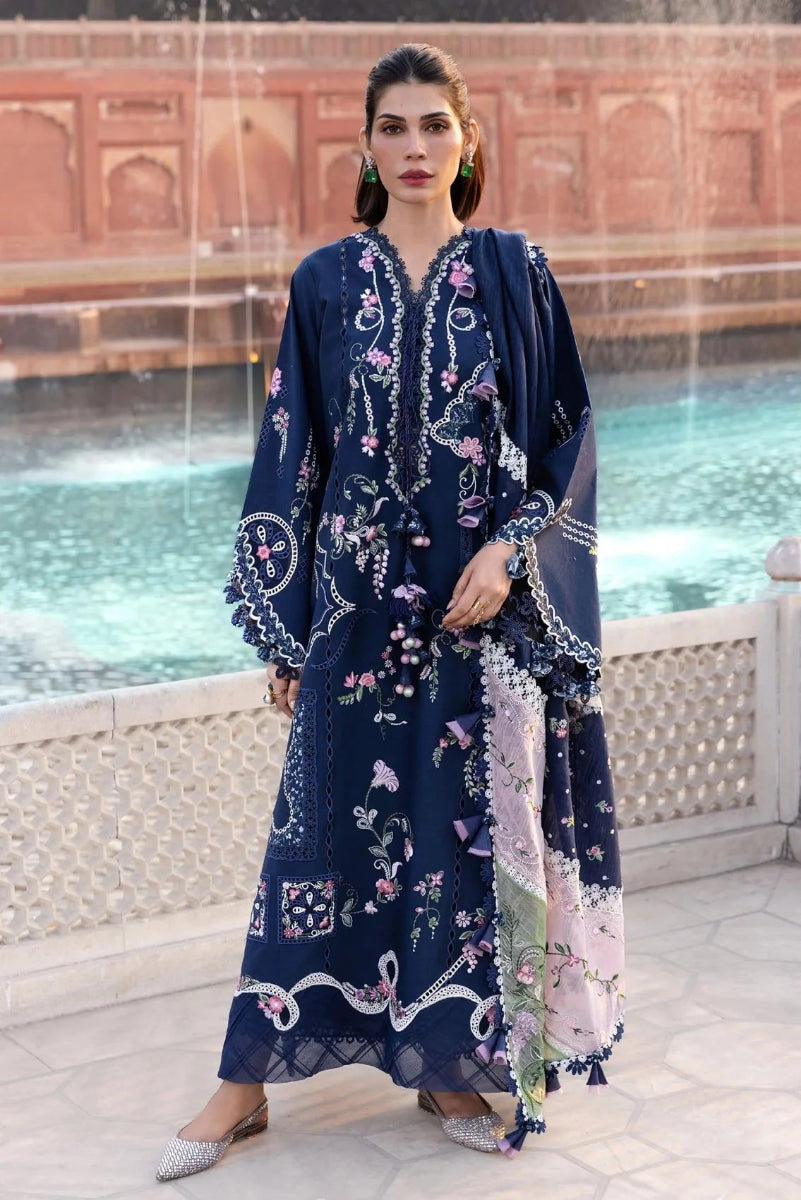 03-Piece Embroidered Lawn Suit Net Dupatta | Ready To Wear