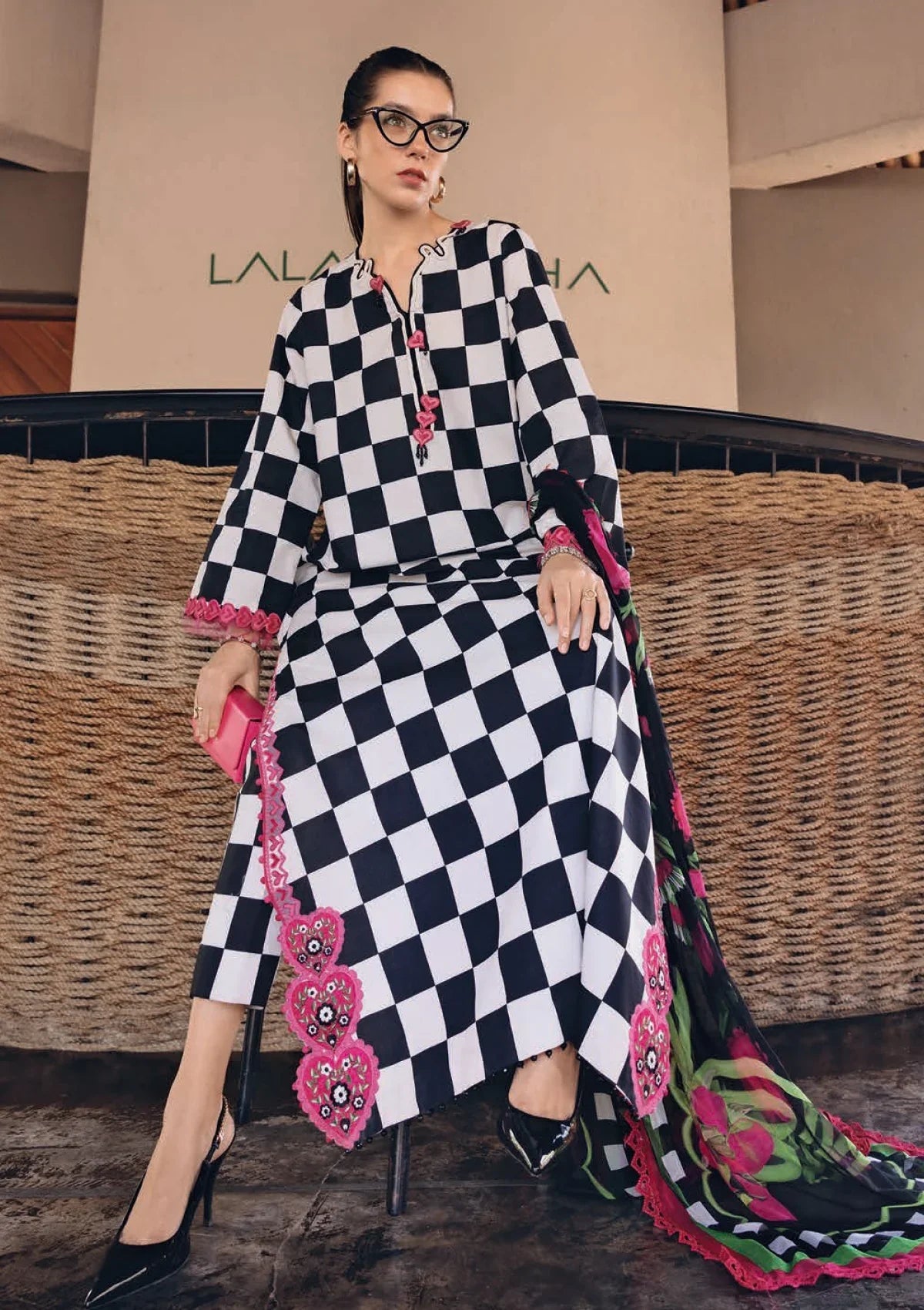 03-Piece Printed Lawn Suit With Embroidery - Ready To Wear