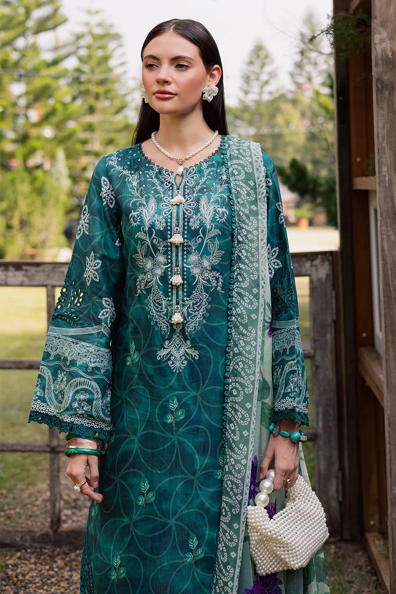03-Piece Printed Lawn Suit With Embroidery | Ready To Wear